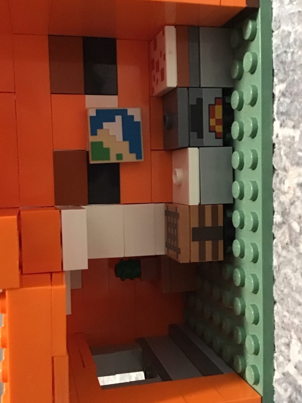 Lego Orange White Green Blue Build with Small Figures - Picture 2 of 2